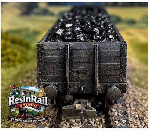OO Gauge Coal Load Insert for 7 & 8 Plank Wagons – Realistic Resin Drop-In Load (Unpainted)