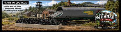 N Gauge Coal Load Insert for Graham Farish 100 Ton HHA/HTA Bogie Wagon | Realistic Resin Load