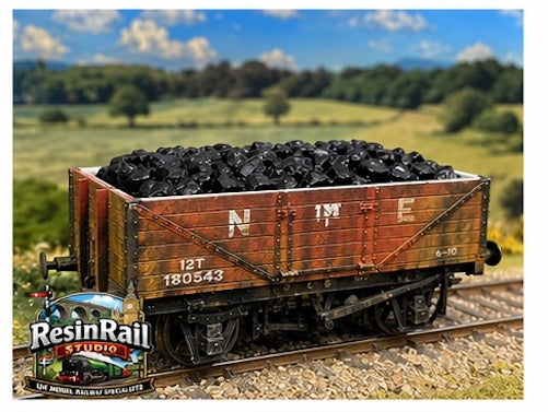 OO Gauge Coal Load Insert for 7 & 8 Plank Wagons – Realistic Resin Drop-In Load (Unpainted)