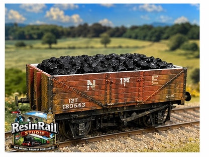 OO Gauge Coal Load Insert for 7 & 8 Plank Wagons – Realistic Resin Drop-In Load (Unpainted)