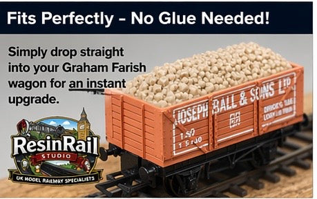 1:148 UK N Gauge Graham Farish 7 and 8 Plank Wagon Drop-In Wagon Load Inserts