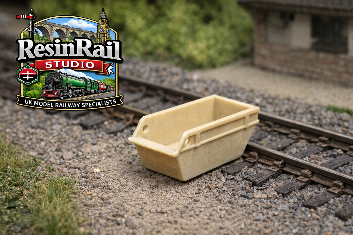 N Gauge 1:148 Builders Skips x4 – UK Resin Model Railway Yard Detail